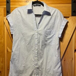 Zara women’s Blue Striped Shirt dress